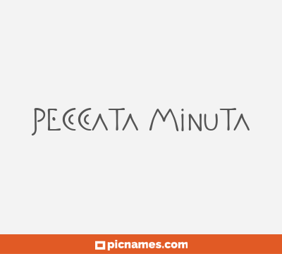 Peccata Minuta